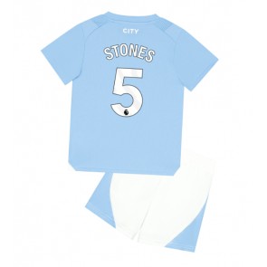 Manchester City John Stones #5 Domaci Dres za Dječji 2023-24 Kratak Rukavima (+ kratke hlače)
